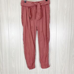 Anthropologie | Cartonnier | Dusty Rose Kingsley Belted Pants Size 4